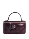 Tory Burch Kira Quilted Leather Top-handle Mini Bag In Red