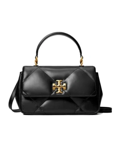 Tory Burch Kira Quilted Leather Tote Bag In Black