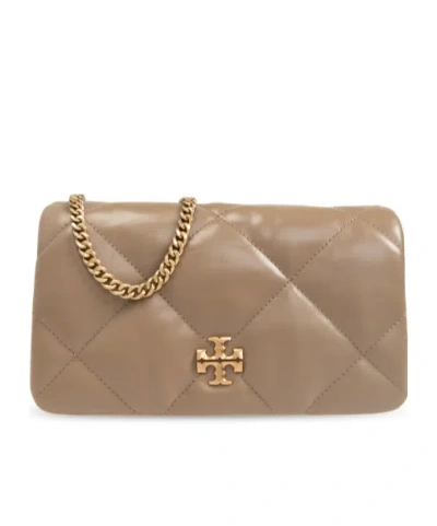Tory Burch Kira Quilted Leather Tote Bag In Brown