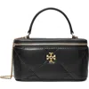 Tory Burch Kira Quilted Leather Vanity Case In Black