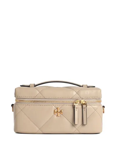 TORY BURCH KIRA QUILTED LOGO-DETAIL TOTE BAG