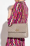 Tory Burch Kira Chevron-quilted Convertible Shoulder Bag In Grey