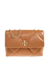 Tory Burch Kira Quilted Tote Bag In Brown