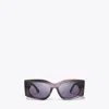 Tory Burch Kira Rectangle Sunglasses In Purple Striated/purple