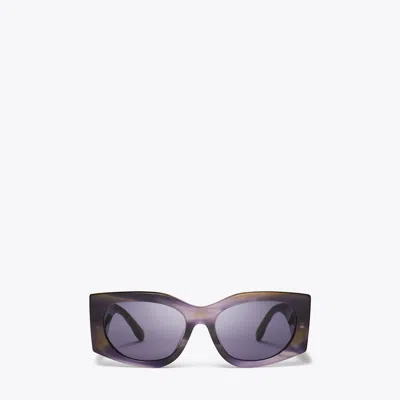 Tory Burch Kira Rectangle Sunglasses In Brown