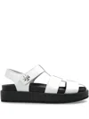 Tory Burch Kira Leather Sport Fisherman Sandals In White