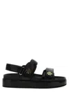 Tory Burch Kira Leather Dual-band Sport Sandals In Black