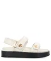 Tory Burch Pave Geo Bomber Miller Low Sandals Grey