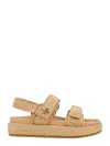 Tory Burch Kira Sport Sandal In Natural Raffia In Beige