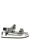Tory Burch Silver Kira Sandals In Silver