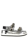 Tory Burch Silver Kira Sandals In Silver