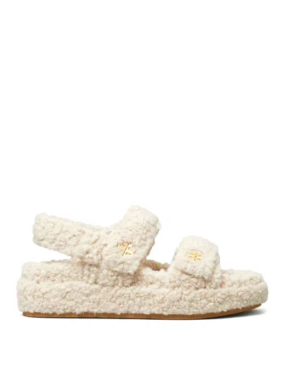 TORY BURCH KIRA SHEARLING SANDALS