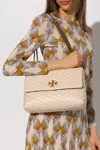 Tory Burch Kira Chevron-quilted Convertible Shoulder Bag In Cream