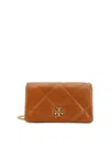 Tory Burch Kira Shoulder Bag In Matelass Leather In Brown