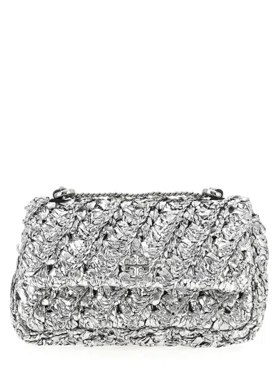 TORY BURCH KIRA SHOULDER BAGS SILVER