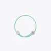 Tory Burch Kira Slider Bracelet In Tory Silver/light Blue
