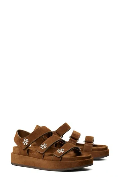 Tory Burch Kira Slingback Platform Sport Sandal In Brown