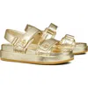 Tory Burch Kira Slingback Sport Platform Sandal In Spark Gold