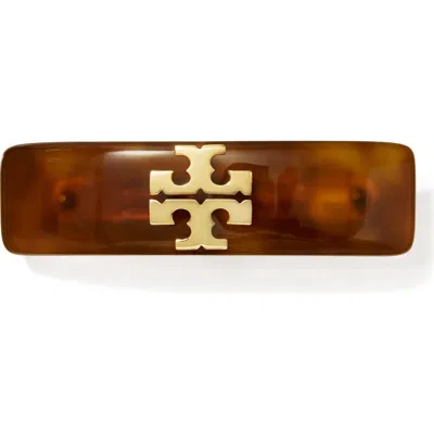 Tory Burch Kira Small Barrette In Brown