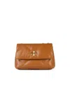 TORY BURCH TORY BURCH 'KIRA' SMALL BROWN LEAR CROSSBODY BAG