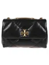 Tory Burch Kira Small Diamond Quilt Convertible Shoulder Bag In Black