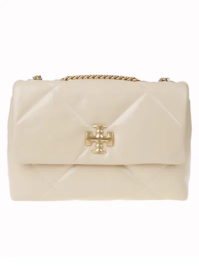 Tory Burch Kira Small Diamond Quilt Convertible Shoulder Bag In White