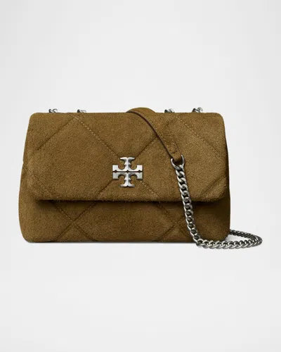 Tory Burch Kira Small Diamond Quilted Convertible Shoulder Bag In Green
