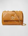 Tory Burch Small Kira Diamond Quilted Leather Convertible Shoulder Bag In Tan