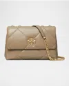 Tory Burch Kira Diamond Quilt Small Convertible Shoulder Bag Shoulder Bags Brown In Taupe Oak