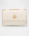Tory Burch Kira Small Diamond Quilted Convertible Shoulder Bag In White