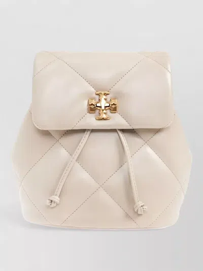 Tory Burch Kira Small Leather Quilted Backpack In Neutral