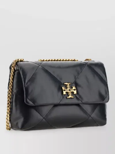 Tory Burch Kira Small Leather Quilted Clutch Bag In Black