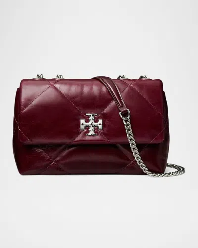 Tory Burch Kira Small Quilted Leather Convertible Shoulder Bag In Red