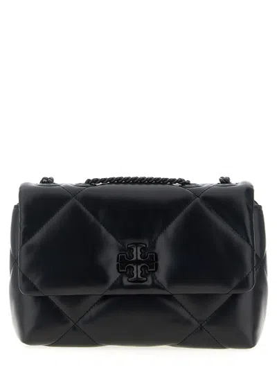 Tory Burch Kira Diamond Leather Shoulder Bag In Black