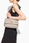 Tory Burch Small Kira Chevron Leather Convertible Shoulder Bag In Beige