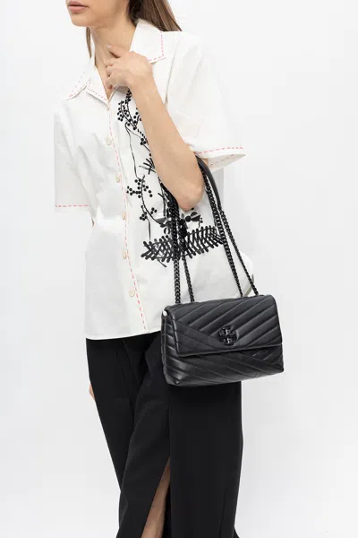 Tory Burch Kira Chevron Small Shoulder Bag -  - Leather - Black