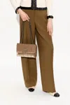 Tory Burch Kira Velvet Small Convertible Shoulder Bag Bags In Beige