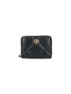 Tory Burch Small Kira Charm Diamond Quilt Zip-around Wallet