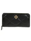 Tory Burch Kira Diamond Continental Wallet In Black