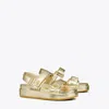 Tory Burch Kira Metallic Dual-band Sport Sandals In Spark Gold