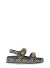 Tory Burch Kira Sport Leather Sandals In Blue