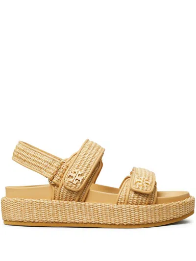 Tory Burch Kira Sport Slingback Sandals In Gold