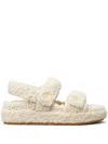 Tory Burch Shearling Double-strap Sandals Platform Sole