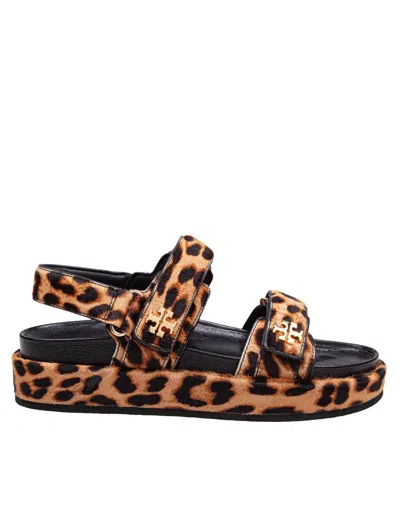 TORY BURCH TORY BURCH KIRA SPORTY SANDAL IN CALFSKIN PRINTED IN PONY SKIN
