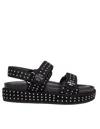 Tory Burch Kira Studded Suede Sports Sandals In Black