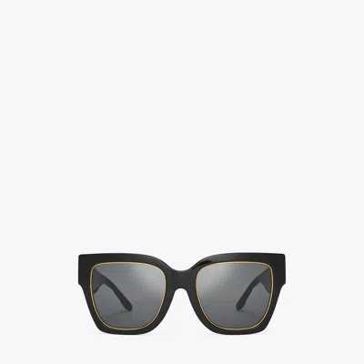 Tory Burch Kira Square Sunglasses In Gray