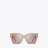 Tory Burch Kira Square Sunglasses In Sand/solid Rose