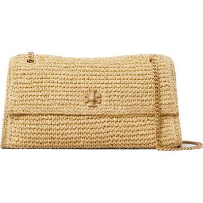 Tory Burch Mini Kira Turnlock Woven Shoulder Bag In Neutral