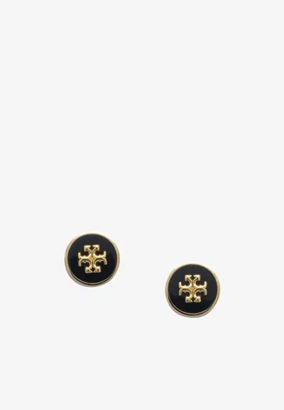 Tory Burch Kira Stud Earrings In Black