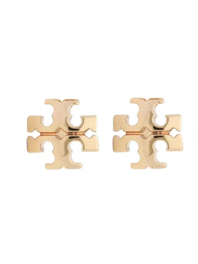Tory Burch Kira Stud Logo Earrings In Tory Gold